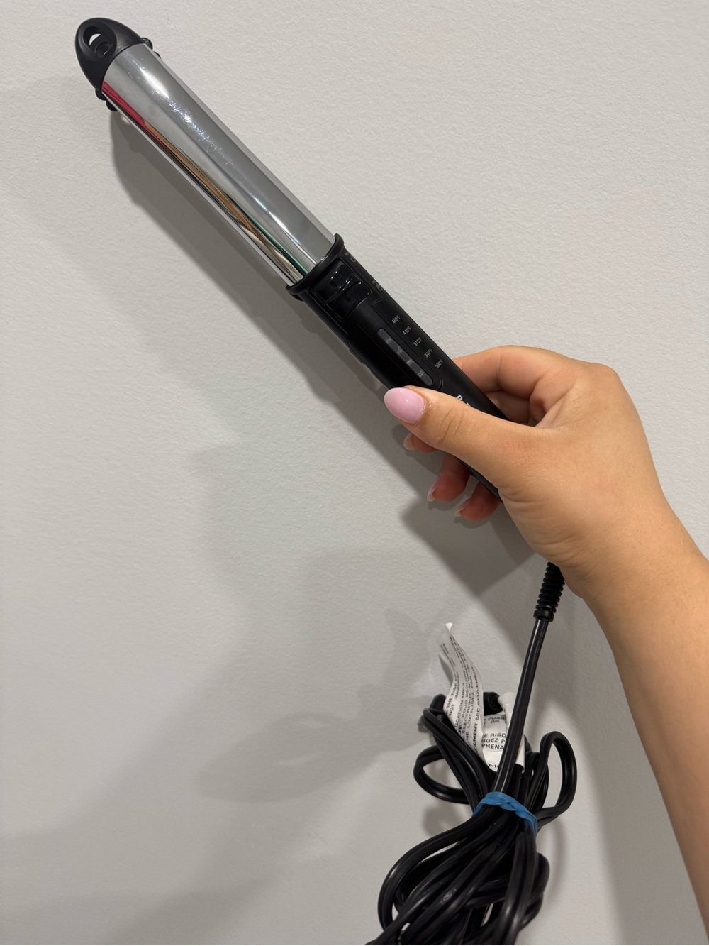 Black and Silver Curling Wand - Unbranded
